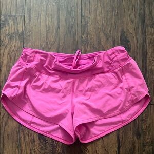 lululemon Pink low rise 2.5 in speed ups size 6